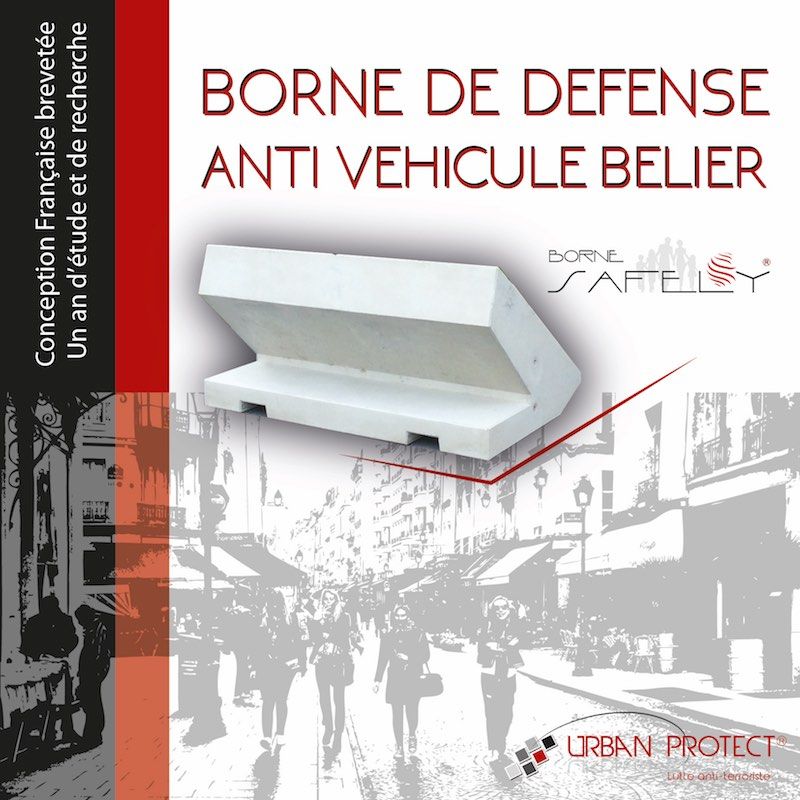Borne de défense anti véhicule bélier : borne SAFELY par Urban Protect Christian Gualtieri