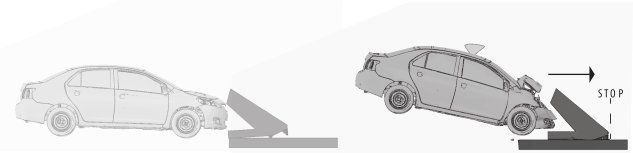Borne anti véhicule bélier et borne anti véhicule terroriste